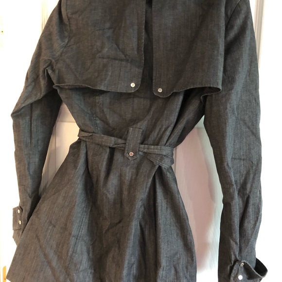 Calvin Klein Denim Trench Coat. Size M. - Picture 9 of 10
